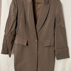 Emanuel Ungaro Taupe Vintage Tunic Jacket Size 10